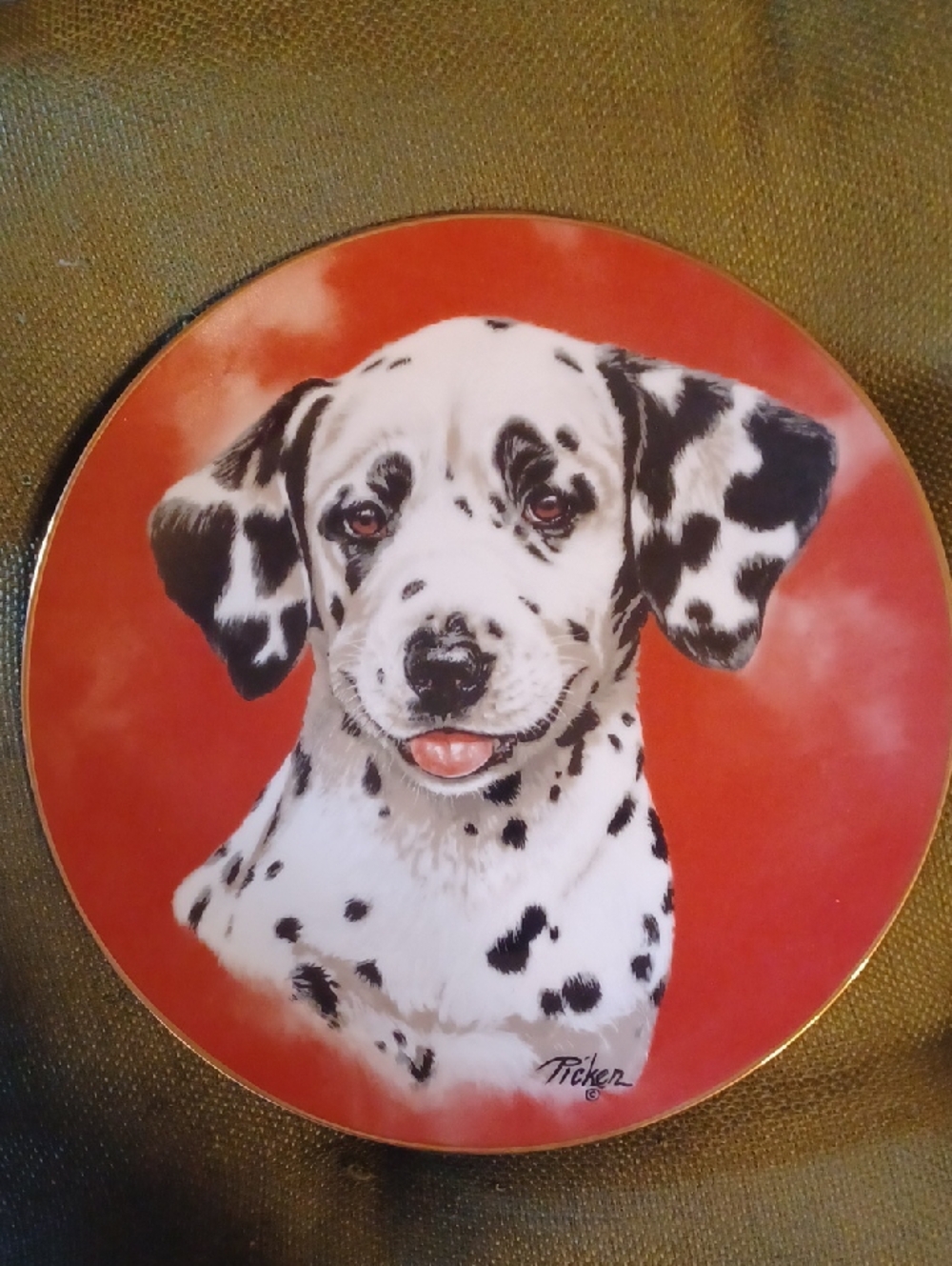 Princeton Gallery 1992 Dalmatian Limited Edition Fine Porcelain Deco Plate